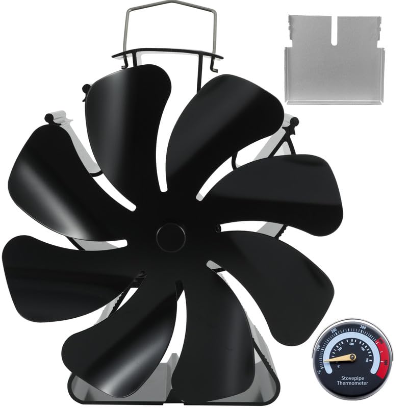 Amazon.com: Tomersun Wood Stove Fan 8 Blades Heat Powered